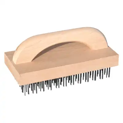 Metallic brush with wooden handle L_1