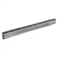 Metall-Massstab 2m schwarz