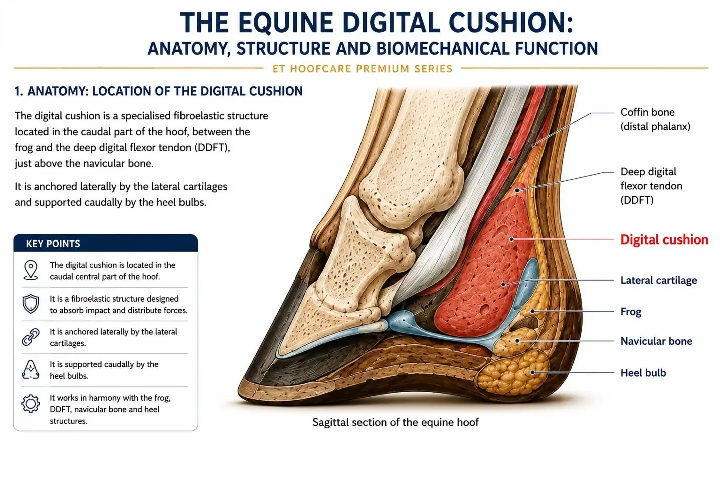 Hoof anatomy and structure schema