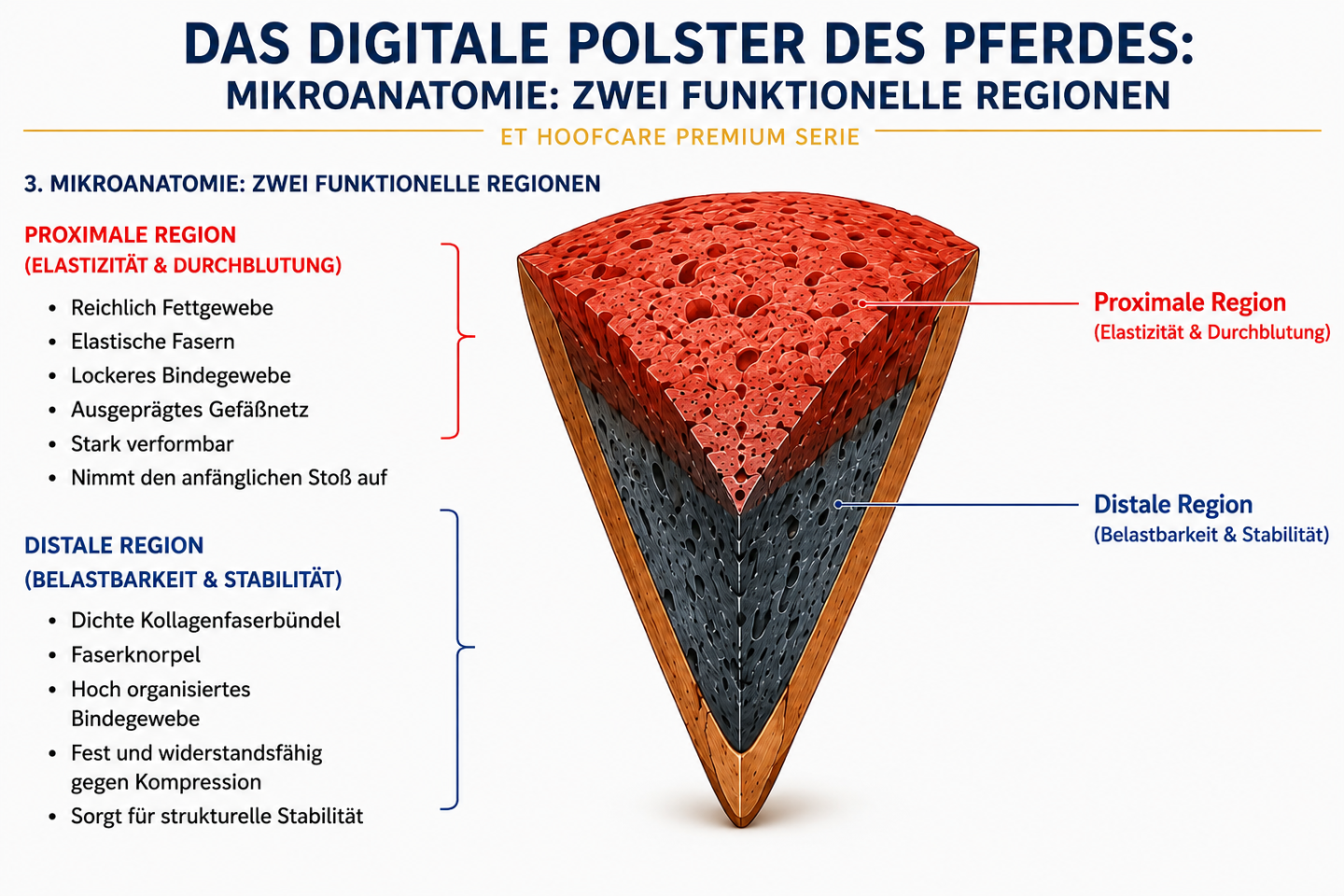 Mikroanatomie: zwei Funktionelle Regionen Schema
