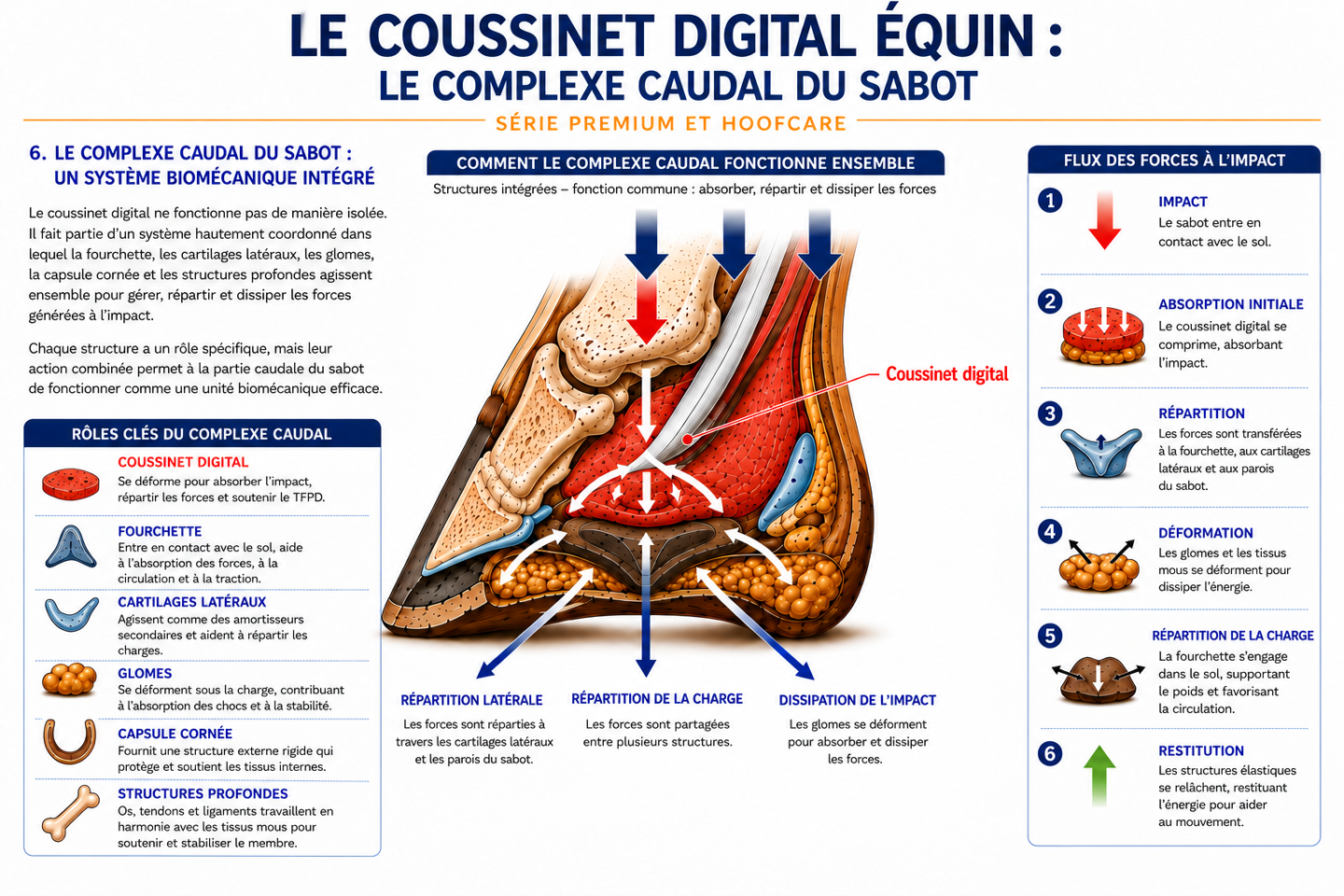 Schéma du complexe caudal du sabot